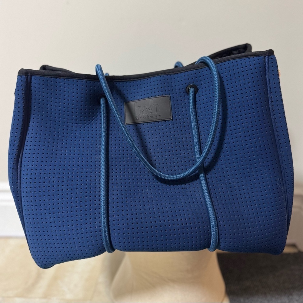 BAG & BOUGIE Stylish Blue Tote Bag with Inserts